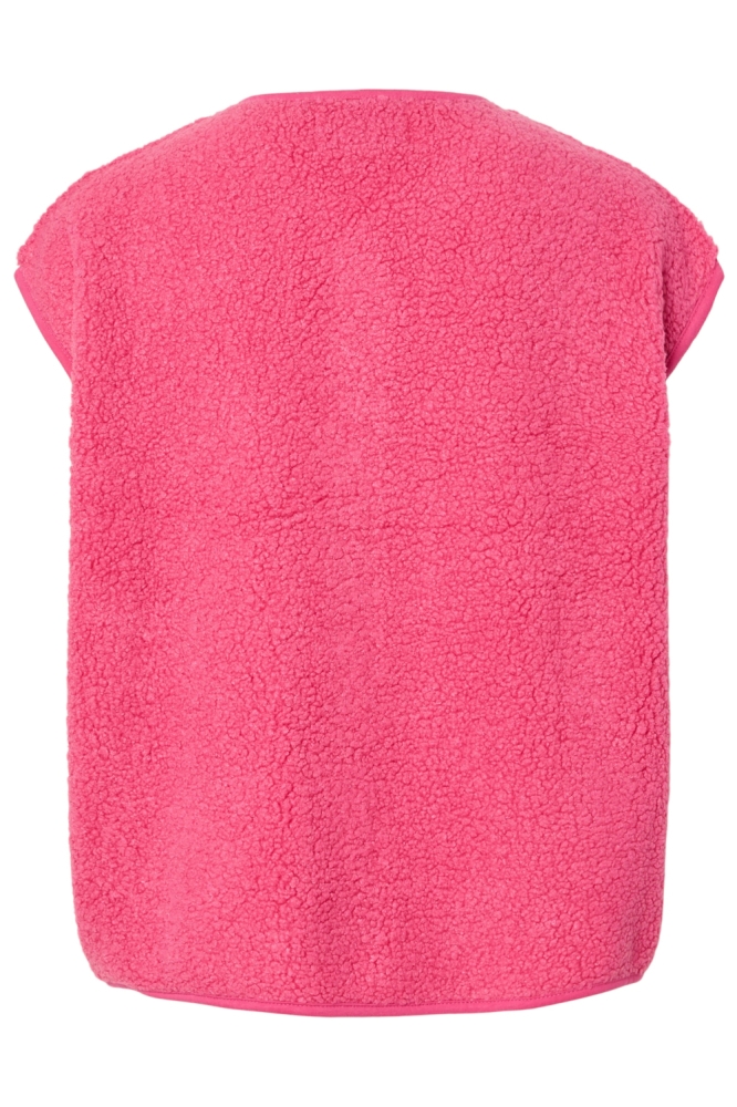 PCKATTY TEDDY VEST BC 17162344 Shocking Pink